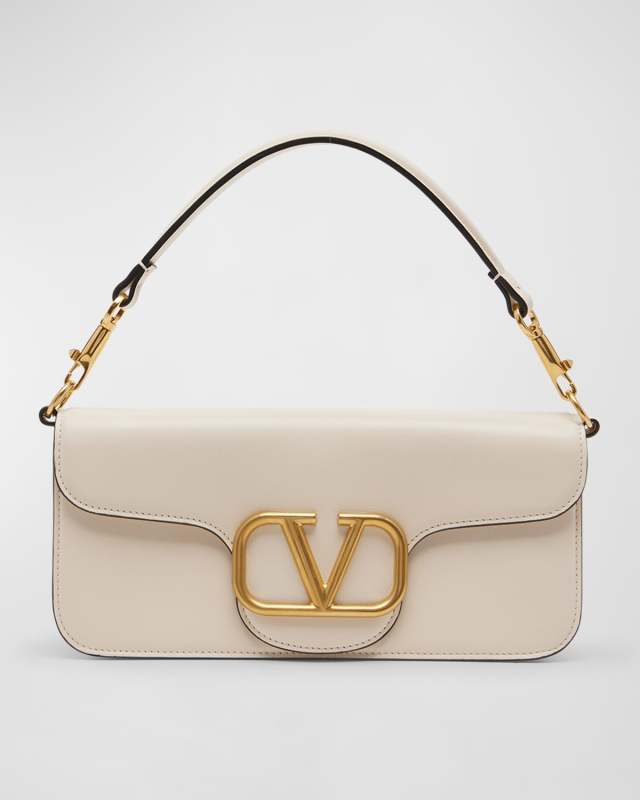 VLogo Lambskin Leather Shoulder Bag
